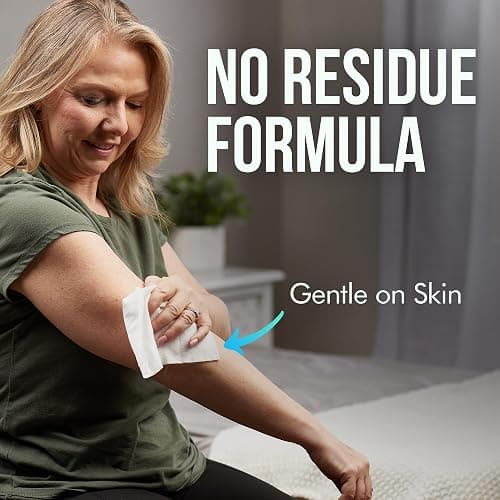 Extra Large Bath Wipes for Adults No Rinse - 40 Disposable Body Cleansing Cloths for Men, Women & Elderly - Great for Gym, Camping, Post Surgery thumbnail 3
