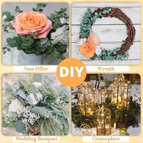 12PCS Dried Eucalyptus for Shower Hanging - 17'' Real Large Preserved Eucalyptus Stems Green Home Decor, 100% Made from Fresh Eucalyptus Leaves, Bathroom Shower Decor, Wedding, DIY thumbnail 6
