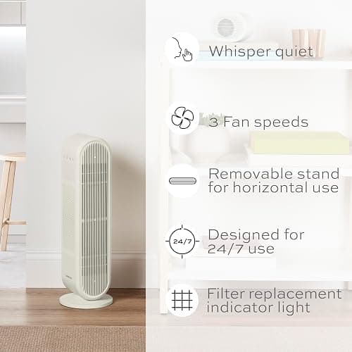 Conair Air Purifier, HEPA Air Filter, Purifier for Allergies, Dust, Pollen, Odor Control,Medium Sized Rooms up to 200 Sq. Ft. thumbnail 5
