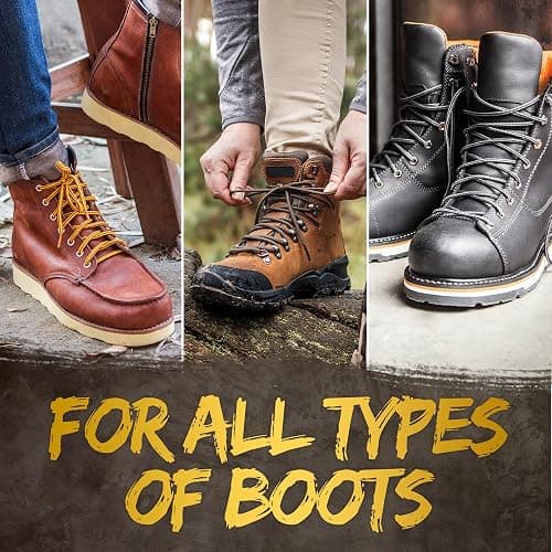 Miscly Round Boot Laces [1 Pair] Heavy Duty and Durable Shoelaces for Boots, Work Boots & Hiking Shoes thumbnail 2