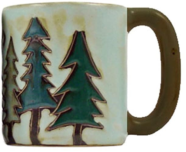 Mara Stoneware Mug - Pine Trees - 16 oz - Image 1