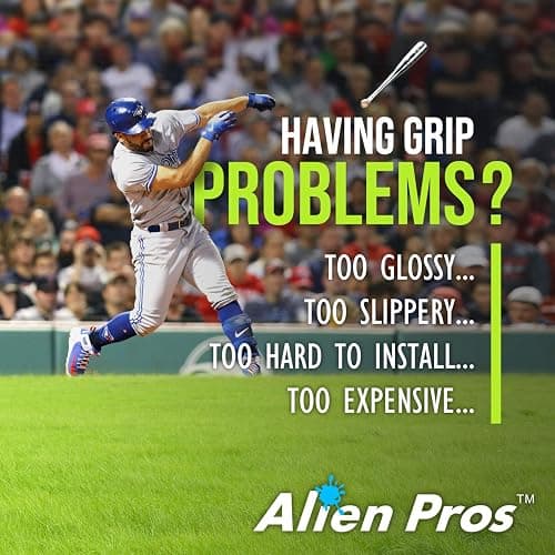 ALIEN PROS Bat Grip Tape for Baseball (2 Grips/4 Grips) – 1.1 mm Precut and Pro Feel Bat Tape – Replacement for Old Baseball bat Grip – Wrap Your Bat for an Epic Home Run (2 Grips/4 Grips) thumbnail 2