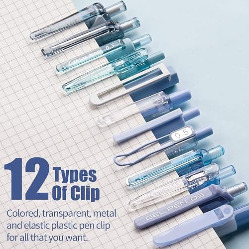 Four Candies Ocean Series Gel Pens, Black & Blue Ink Journaling Pens with 0.5 mm Fine Point, Cute School Office Supplies Aesthetic Desk Accessories, Set of 12 thumbnail 5
