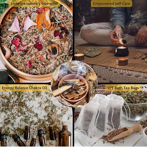 30 Pcs Herbs Premium Dried Flowers Apothecary Kit for Wiccan Supplies, Rituals & Manifestation, Beginner Witch Stuff (10g/Bag) thumbnail 4