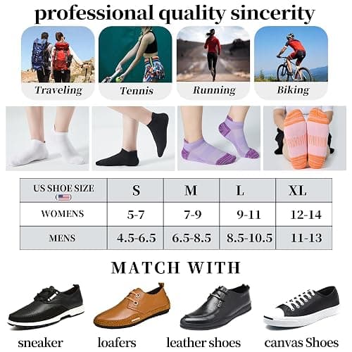 AHOVIT 12 Pairs Ankle Socks Womens, Thin Low Cut No Show Cotton Lightweight | White Summer Low Rise Non Slip Short Sock Size 7-9/9-11,Ankle Length for Running,Workout,Sneaker,Flat,Boat Shoe(6 or 12Pairs) thumbnail 3
