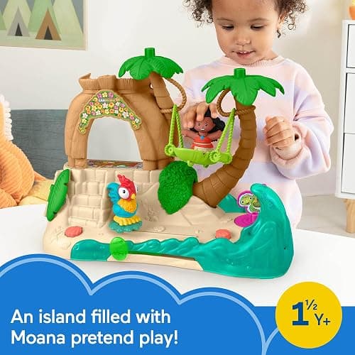 Fisher-Price Little People Toddler Toy Disney Princess Moana Adventure Village Playset with Figures for Pretend Play Kids Ages 18+ Months thumbnail 3