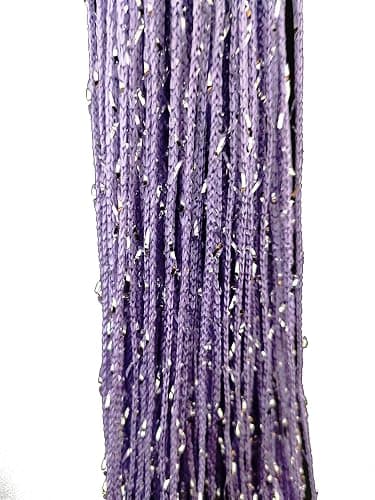 Atsweetlife Door String Curtain Doorway Beads Curtains,Hanging Room Divider Beaded Decor Hippie Glitter Fringe Panel Closet Window Doors Sequin Sheer Boho Doors Tassel (Purple) thumbnail 9