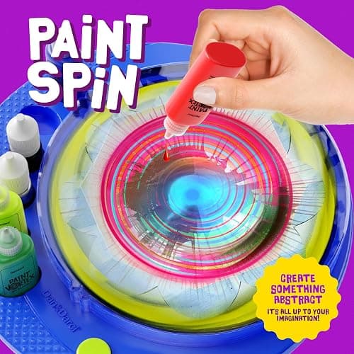Dan&Darci Paint Spin Art Machine Kit for Kids - Arts & Crafts for Boys, Girls - Art Craft Set Christmas Gift for 6-9 Year Old Boy, Girl - Painting Spinner Toys - Birthday Gift Ideas for Ages 6-12 Year thumbnail 7
