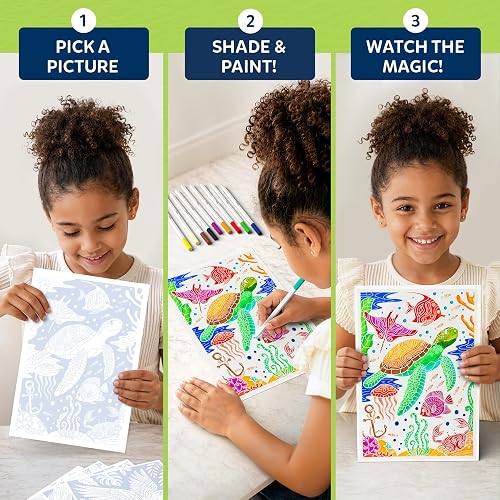 Skillmatics Paint-Over Art – Magical Art & Craft Kit for Tweens & Teens | Animals, Calming Painting Activity, Stunning Paint with Color Art, Painting Kit & Gift for Girls Ages 6, 7, 8, 9 & Up thumbnail 3