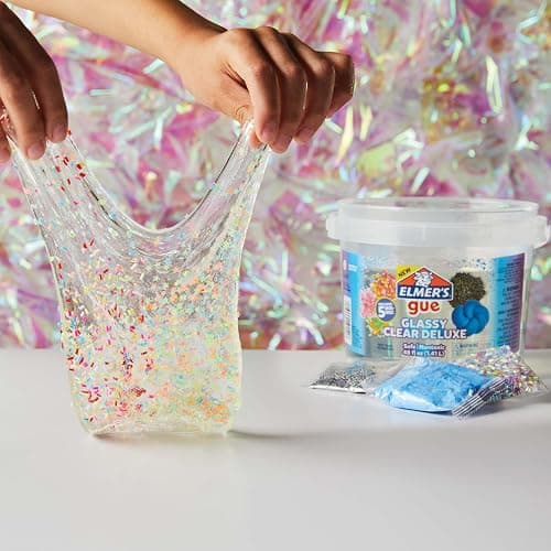 Elmer's Gue Premade Includes 5 Sets of Slime Add-ins, 3 Lb. Bucket, Glassy Clear thumbnail 2