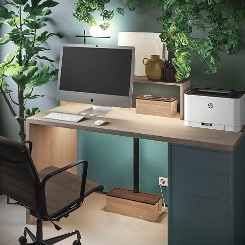 NATURE SUPPLIES Set of Two Natural Wood Cable Management Box, Large and Medium Cord Organizer to Hide Wires and Power Strips for TV, Desk, Computer, Router, Cable Storage and Cord Organization thumbnail 8