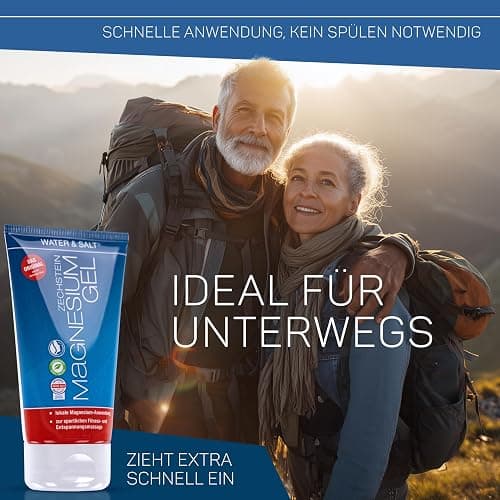 Water & Salt® 150ml Magnesium Gel [DERMATOLOGISCH GETESTET] - Magnesium Salbe hochdosiert - Zertifiziertes & reines Naturprodukt - Magnesium Lotion - für Sport & Muskelentspannung thumbnail 6
