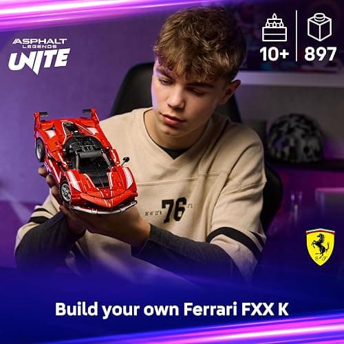 LEGO Technic Ferrari FXX K Race Car Toy - Play & Display Model Building Kit with V12 Engine, Differential and Moving Pistons - Motorsports Gift for 10+ Year Old Boys - 42212 thumbnail 4