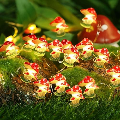 Coquimbo Mushroom Lights Room Cottagecore Decor: Christmas Stocking Stuffers Gifts for Teen Girls Boys, 10FT 30LED Fairy Lights Battery Operated Cute Mushroom Lamp Decorations for Bedroom Dorm Wedding - Image 1