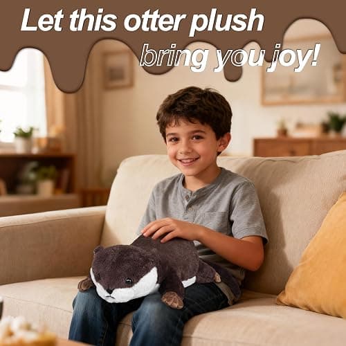 CSVBTRF Weighted Stuffed Animals, 4.1 lbs 18" Otter Plush Hugging Pillow, Otter Stuffed Animal Gifts for Kids Boys and Girls thumbnail 6