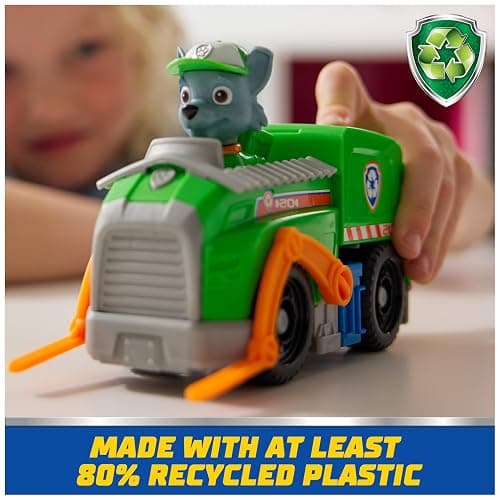 Paw Patrol, Rocky’s Recycle Truck, Toy Vehicle with Collectible Action Figure, Sustainably Minded Kids Toys for Boys & Girls Ages 3 and Up thumbnail 4