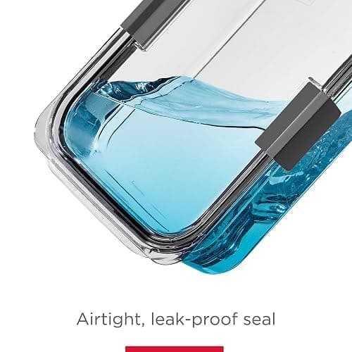 Rubbermaid Brilliance BPA-Free Food Storage Containers Multi Pack, 1.3 Cup Plastic Containers with Lids, 5 Pack, Leak Proof, Microwave & Dishwasher Safe thumbnail 4