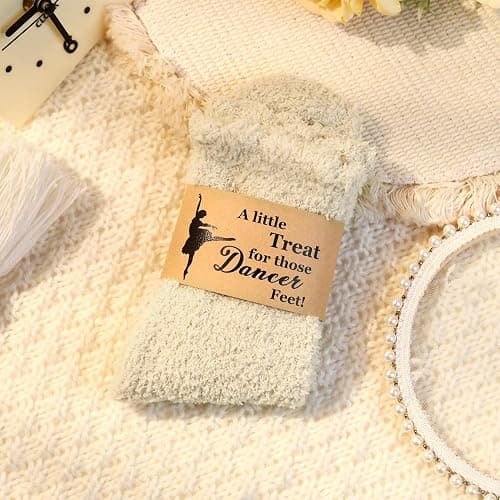 Brikabia Dance Gifts for Dancers, Ultra Soft Fuzzy Dance Socks for Women Dancer Party Favor thumbnail 2