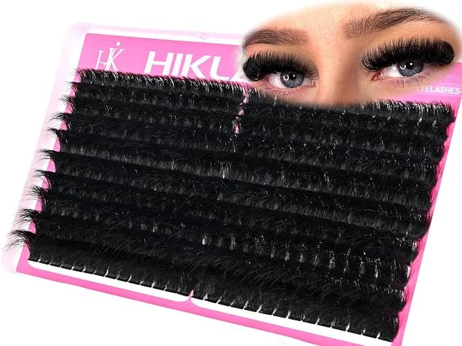 300D Lash Clusters D+ Curve Mega Volume 10-18mm Eyelash Clusters Huge Plus Pack 280pcs Lashes Reusable Wispy Clusters No Plastic Feeling Matte Black By Hiklasy - Image 1