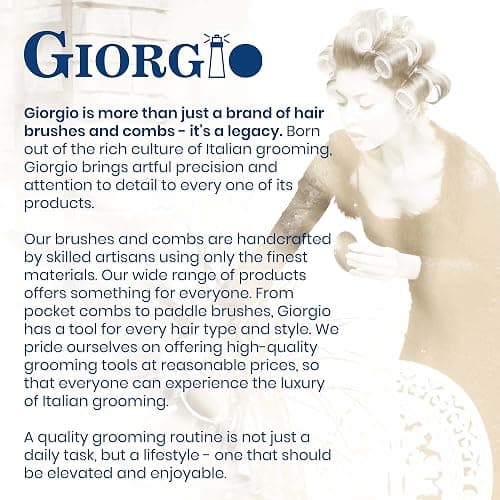 Giorgio G63 Graphite Detangling Comb for Women - Wide Tooth, Pocket and Travel Size for Thick Hair, Wet or Dry Everyday hair care. Handmade, Saw-Cut, and Polished Wide Tooth comb for women. thumbnail 8