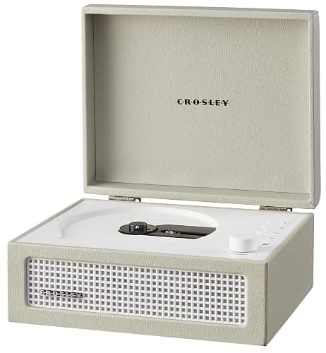 Crosley Voyager Portable CD Player with Bluetooth, Built-In Stereo Speakers & FM Radio – Rechargeable CD Players for Home, Office & Travel with Headphone Jack, Aux Input - Vintage Suitcase Design thumbnail 13
