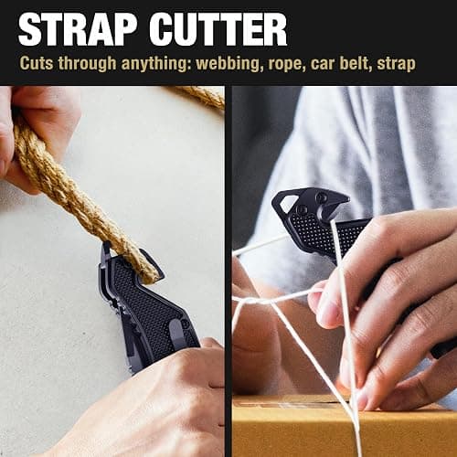 GOOD WORKER Legal Pocket Knife with 2.95” Serrated Blade, Glass Breaker, Seat Belt Cutter - EDC Sharp Folding Knives with Portable Clip - Small Tool for Tactical Camping Survival Hiking - Gifts for Men, Women thumbnail 7