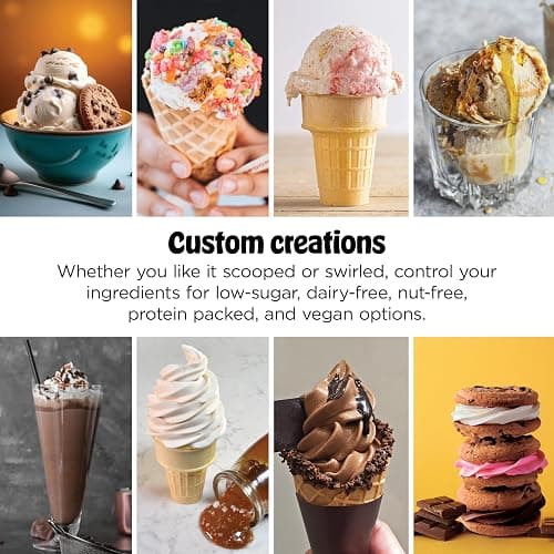 Ninja CREAMi Scoop & Swirl Ice Cream Maker, Soft Serve Desserts, Sorbet, Milkshakes, Frozen Yogurt and More, 13-in-1 Programs, Includes Handle and Two 16 oz 2-in-1 Pints, NC701 thumbnail 12