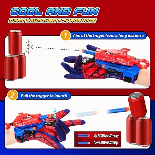 Braxel Spid_er Toys for 3-6 Year Old Boys, 2 Set Spid_er Web Shooter Boys Toys Age 3 4 5 6 7 8 Year Old Boy Gifts for Kids Toy Age 3-8 Christmas Xmas Gifts for 3-12 Year Old Boy Girl thumbnail 3