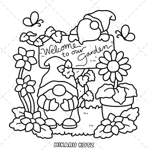 Garden Corners: Bold and Easy Coloring Book for Adults and Teens thumbnail 6