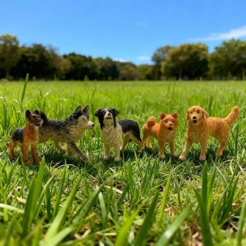 Halloluck 20pcs Mini Dog Figurines, Miniature Dog Figure Hand Painted Tiny Dogs Realistic Detailed Plastic Puppy Figures Cake Toppers Christmas Birthday Gift (Realistic) thumbnail 8