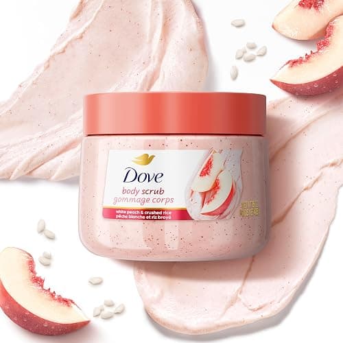Dove Body Scrub White Peach & Crushed Rice, 15 oz | Exfoliating body scrub that buffs away dull skin and deeply nourishes for soft, smooth and radiant skin thumbnail 5
