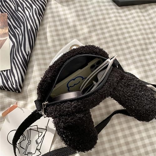 Lefe Liee cute cat purse for girls, kawaii plush anime crossbody bag, cat themed gifts for girls, mini novelty toddler purse for teen, teen trendy stuff, fluffy tote bag thumbnail 6