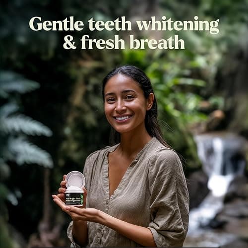 Lagunamoon Teeth Whitening Powder, 50g Bright Pearl Spearmint Flavor - Natural Teeth Whitening, Polish, Stain Remover - Alternative to Toothpaste, Tooth Powder for Sensitive Teeth thumbnail 3