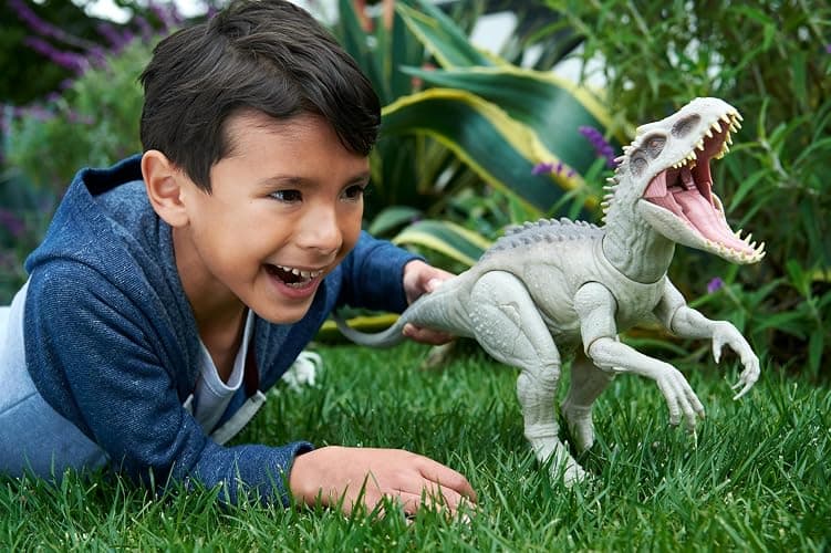 Mattel Jurassic World Indominus Rex Dinosaur Toy with Lights, Sounds & Motion, Camouflage 'n Battle I-Rex, 21 Inches Long with Digital Play thumbnail 2