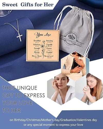 D Dongjiangjin Gift Dainty Cross Necklace for Women Religious Christian Gifts for Women Confirmation Graduation Gifts for Her Teen Girl thumbnail 6