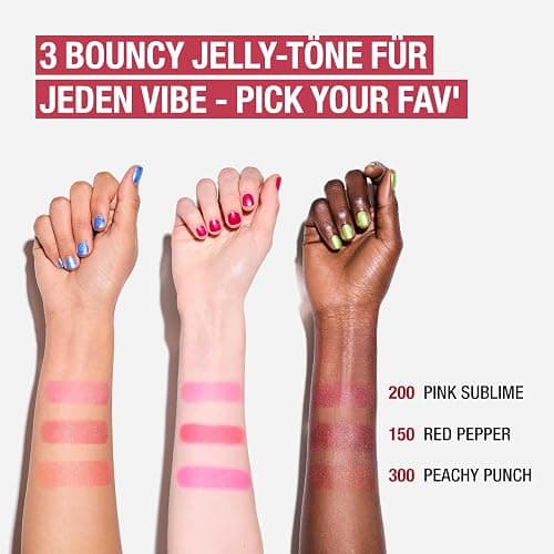 MANHATTAN Multi-Tasker Jelly Crush Blush and Lip Stain, feuchtigkeitsspendender Blush und Lip Stain mit Himbeerduft leichte Formel, Fb. 200 Pink Sublime, 8,5 g thumbnail 9