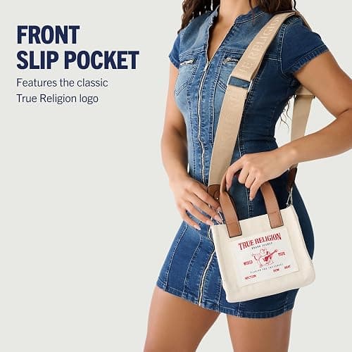 True Religion Tote Bag,kids Mini Travel Shoulder Bag with Adjustable Strap thumbnail 4