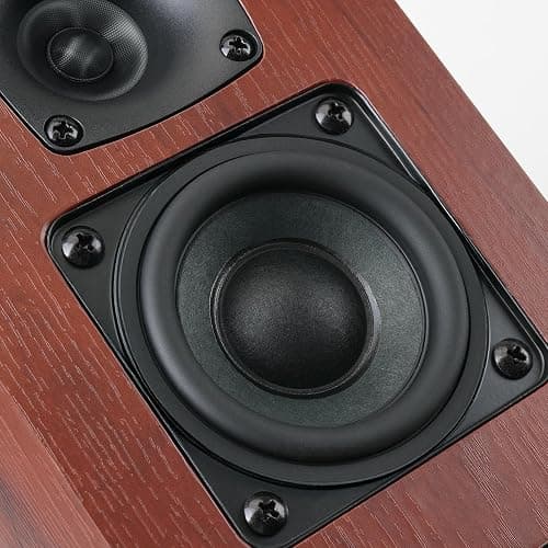 RIOWOIS Powered Bluetooth Bookshelf Speakers, 40W Record Player Speakers with 2.75 Inch Woofer, Stereo Speakers with Optical/AUX/TV-ARC Connection for Turntable, No Receiver or Amplifier Required. thumbnail 3