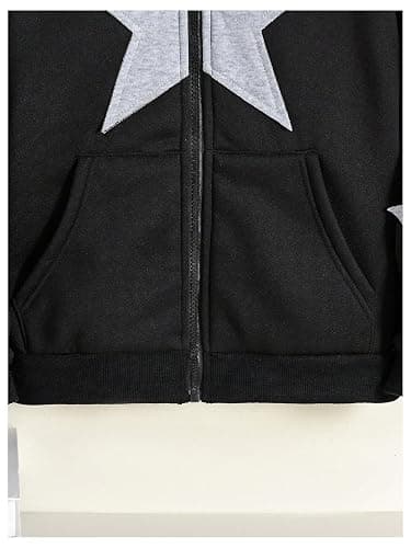 SOLY HUX Girl's Y2k Zip Up Hoodies Star Graphic Hooded Sweatshirt Casual Jackets Streetwear thumbnail 5