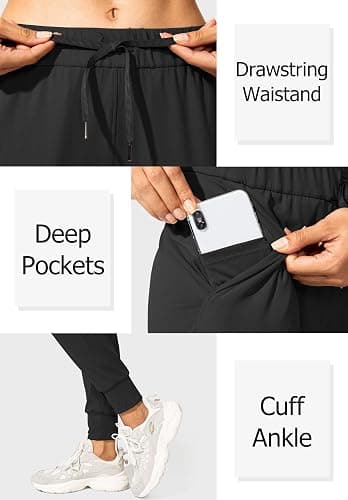 SANTINY Women's Joggers Pants Pockets Drawstring Running Sweatpants for Women Lounge Workout Jogging thumbnail 3