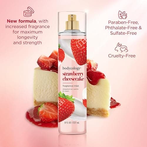 Bodycology Long-Lasting Fragrance Body Mist, Strawberry Cheesecake, 8 fl oz - Strawberry Cheesecake thumbnail 4