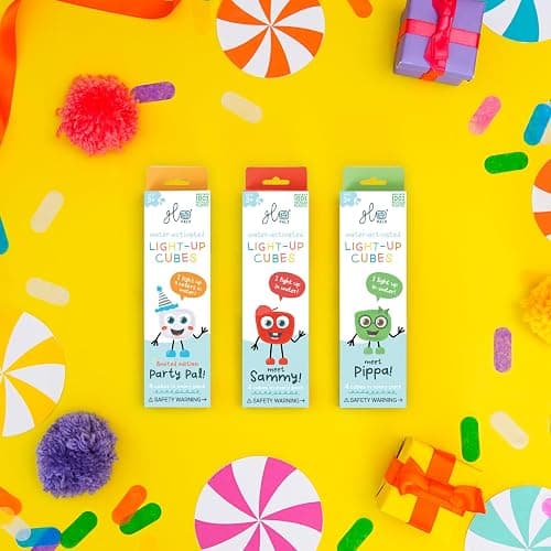 Glo Pals Water-Activated Light-Up Cubes Bundle for Sensory Play – 12 Pack (Holly Jolly) thumbnail 5