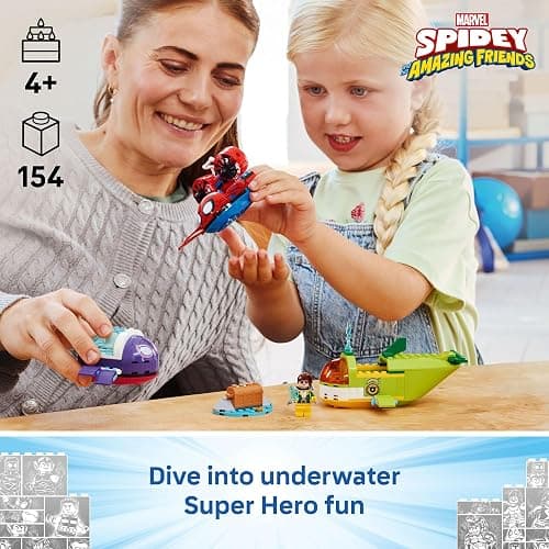 LEGO Marvel Spidey and His Amazing Friends Spidey: Underwater Vehicles Building Toy for Kids - Super Hero Pretend Play Set for Preschool Boys & Girls, Ages 4+ - Gift Idea for Birthdays - 11207 thumbnail 2