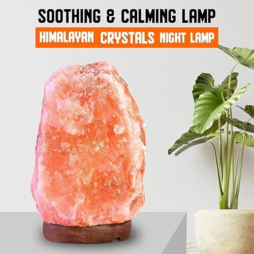 Himalayan Crystal Rock Salt Lamp Authentic Quality Crystals with CE Certified Plug and Bulb Table lamp Night Bulb (2-3kg) thumbnail 4
