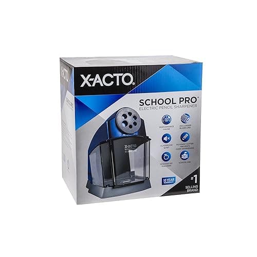 X-ACTO School Pro Classroom Electric Pencil Sharpener, Blue, 1 Count thumbnail 6