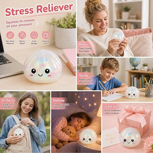 Tansix Colorful Dumpling Squishies New Mystery Glitter Squishies Dumpling with Box Stress Relief Balls Sensory Toys Desk Squeeze Toys Gift(2PCS) thumbnail 3