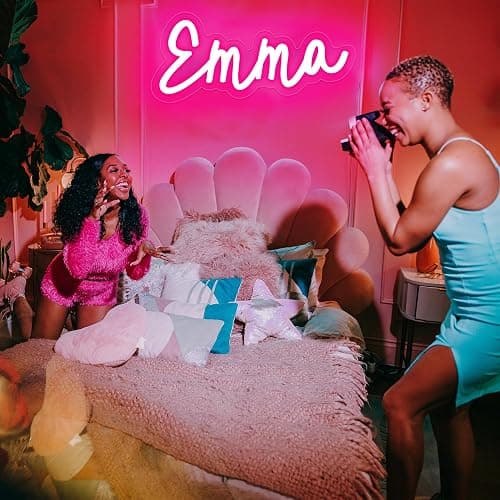 ATTNEON Emma Neon Sign for Wall Decor, LED Name Light for Kids Bedroom, Birthday Party Decor, Size 11.8 * 5.1 inches(JTLD015-8) thumbnail 8