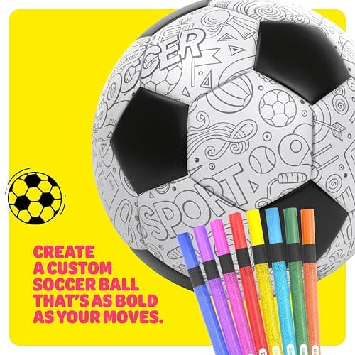 Soccer Ball Coloring Kit for Kids - Soccer Gifts for Girls & Boys - Sports Gifts - 3 4 5 6 7 8 Year Old Boy Birthday Gift - Craft Kits for Kids Ages 4-8 - Boy Toys for 4 Year Old - Games Accessories thumbnail 7