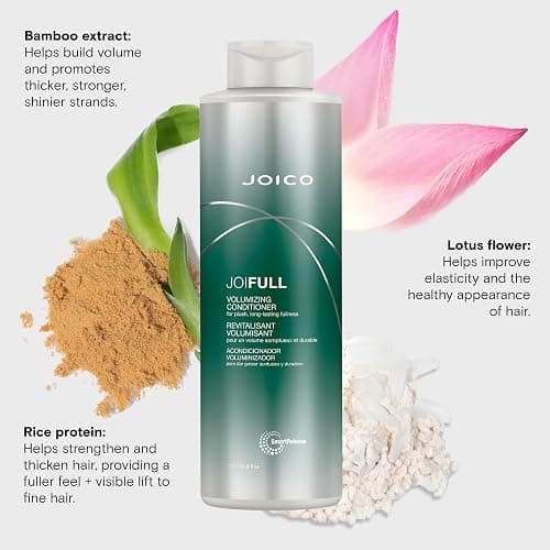 Joico JoiFULL Volumizing Conditioner | For Fine, Thin Hair | Add Instant Body | Long-Lasting Fullness | For Thicker Bouncier Hair | Boost Shine | With Lotus Flower & Bamboo Extract thumbnail 3