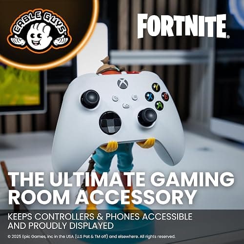 Cableguys Fortnite Fishsticks Controller Holder & Phone Stand - Gaming Setup Accessories for Desk and Game Room, Controller Stand Compatible with Xbox, PlayStation & Most Standard Game Controllers thumbnail 3